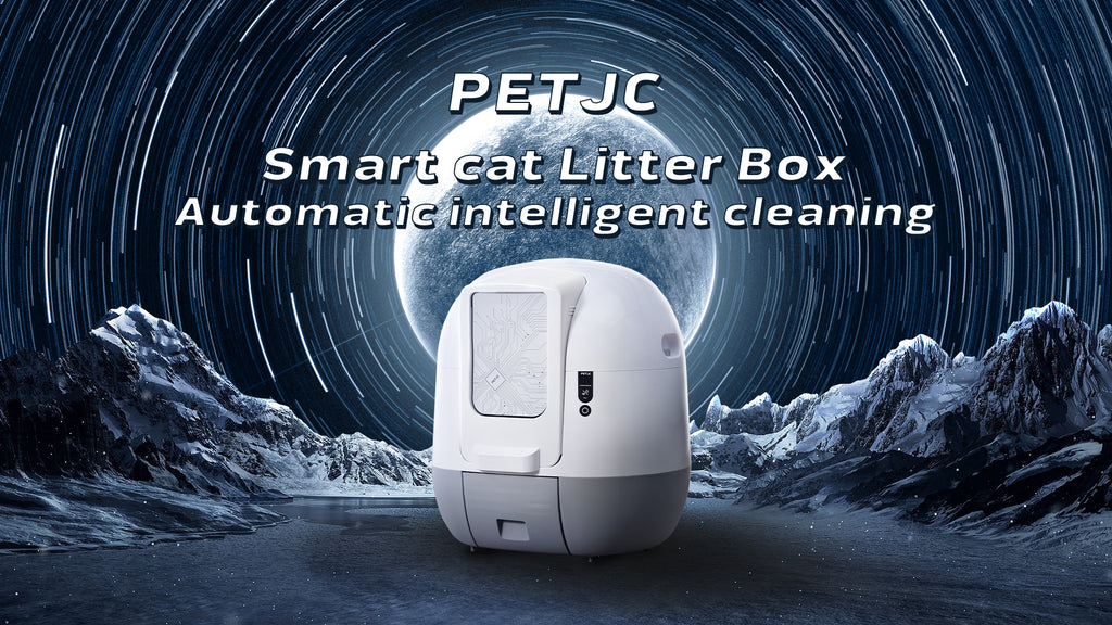 Introducing the PETJC Smart Cat Litter Box - the ultimate solution for hassle-free cat care! 🐱✨